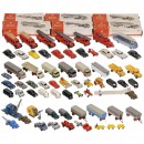 Group of Wiking Model Cars Scale 1:78, c. 1960-80