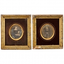 Pair of Daguerreotype Portraits of Children by Alphonse Plumier,