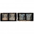2 Stereo Daguerreotypes 9 x 17 cm, c. 1845