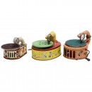 3 Toy Gramophones, c. 1930-50