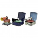 3 Toy Gramophones, c. 1925