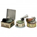 3 Toy Gramophones, c. 1925