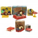 6 Toy Phonographs, c. 1960-70