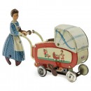 Maid with Pram by Fritz Voit, c. 1950