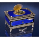 Silver and Enamel Singing Bird Box Automaton, c. 1930