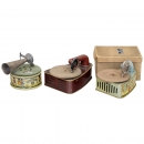 3 Toy Gramophones, c. 1930