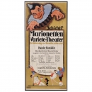 Original Lithograph Schichtl's Marionetten Varieté-Theater, c.