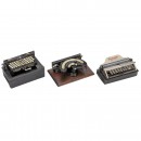 3 Small American Typewriters