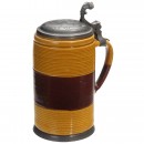 German Baroque Pottery Beer Stein, 1671