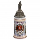 German Porcelain Regimental Steins of the Darmstadt Life Guards