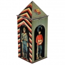 English Biscuit Tin in the Shape of a Sentry Box, c. 1910