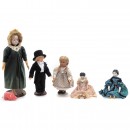 Group of Five Dolls