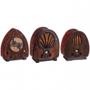 3 Philips Tube Radios, c. 1933