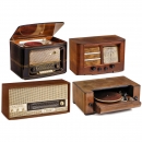 3 Radio Receivers and a Record Player