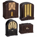 4 Telefunken Radio Receivers in Bakelite Cases