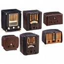 6 Radio Receivers in Bakelite Cases