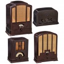 4 Telefunken Radio Receivers in Bakelite Cases
