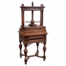 Antique Flattening Paper Press and Cabinet, c. 1880