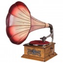 Art-Nouveau Horn Gramophone by Mermod Frères, c. 1910