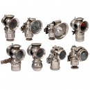 8 Acetylene Bicycle Lamps, c. 1910
