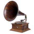 HMV Gramophone with Wood Horn, c. 1918