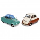 Isetta 300 and Messerschmitt Cabin Scooter by Bandai, c. 1960
