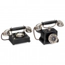 2 Ericsson Wincrantz Art-Deco Telephones, c. 1929