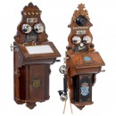 2 Ericsson Wall Telephones, c. 1900
