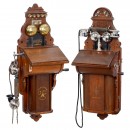 2 Ericsson Wall Telephones, c. 1900