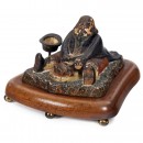 Figural Cast-Iron Inkwell of the Glutton Daniel Lambert, c. 1880
