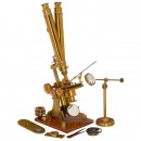 English Binocular Microscope, c. 1880
