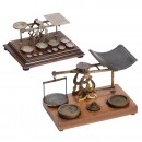 2 British Postal Scales with Weights, c. 1900