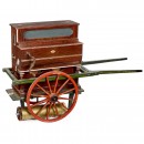 Spanish Miniature Barrel Piano on Handcart, c. 1960