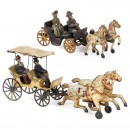 2 Cast-Iron Horse-Drawn Surrey Toys, c. 1905