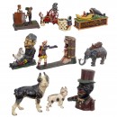 7 Reproduction Cast-Iron Mechanical Money Banks