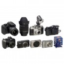 6 Modern Cameras and an Agfa Silette-L