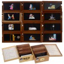 31 Attractive Magic Lantern Single Slipping Slides (4 x 7 in.), 