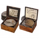 2 Disc Musical Boxes, c. 1900