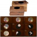 9 English Dissolving Magic Lantern Slides, c. 1890