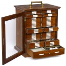 Mahogany Microscope Slide Cabinet, late 19th Century