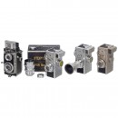 4 Miniature Cameras with Accessories