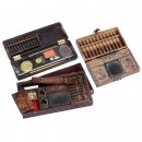  <3 Asian Merchant Sets with Abacus, c. 1900