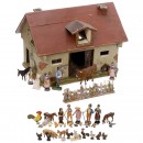 Large Toy Farm with Figures, c. 1930