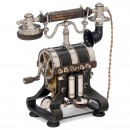 Extremely Rare No. 10 Tunnan (Barrel) Table Telephone Set, c. 