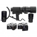 5 R Lenses and 2 x Leicaflex