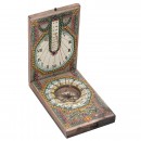 German Wood Diptych Sundial, 19th Century