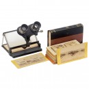 Metal Stereoscope and Stereoscopic Cards