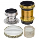 Steinheil Group Antiplanet 21 mm  in Aluminum Mount (!), c. 1880