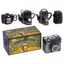 3 Teapots, Savings Box and other Boxes