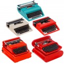 5 Colored Portable Typewriters